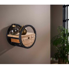 ZI Wall shelf circular Ø30 with drawer